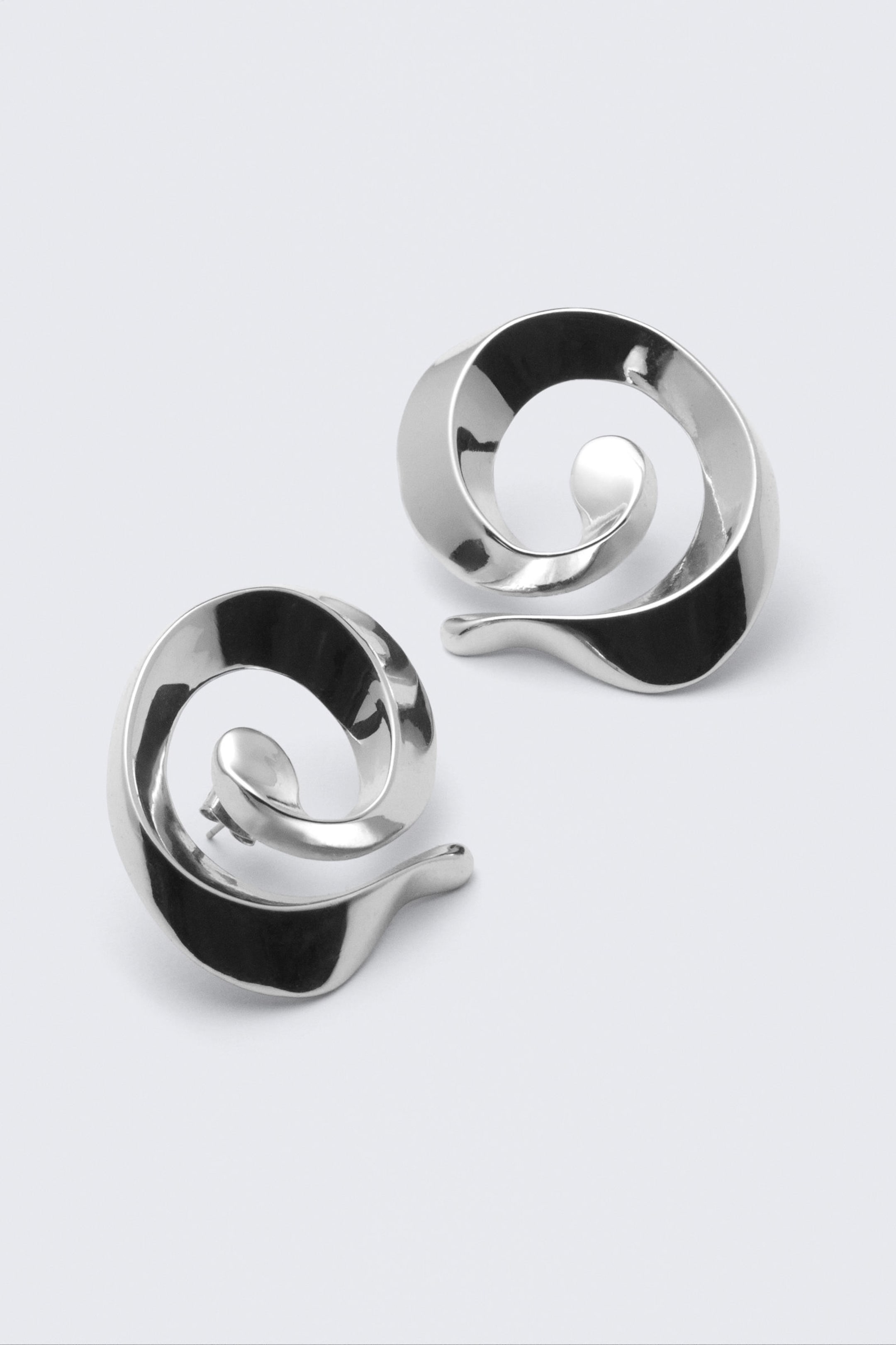 Zilver - Gedraaide oorbellen - 2