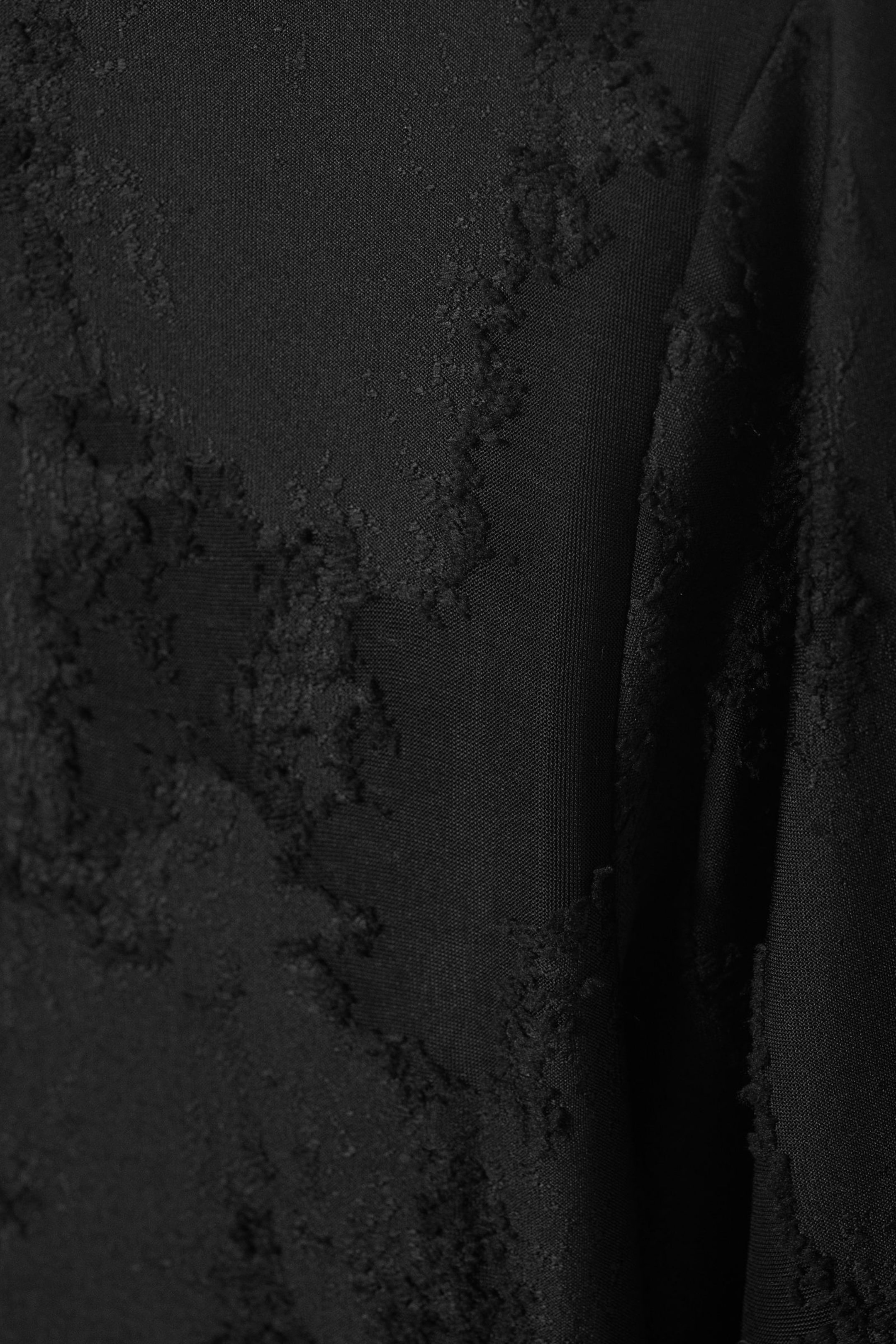 fitted long-sleeve jacquard top - Black Jacquard | Weekday WW