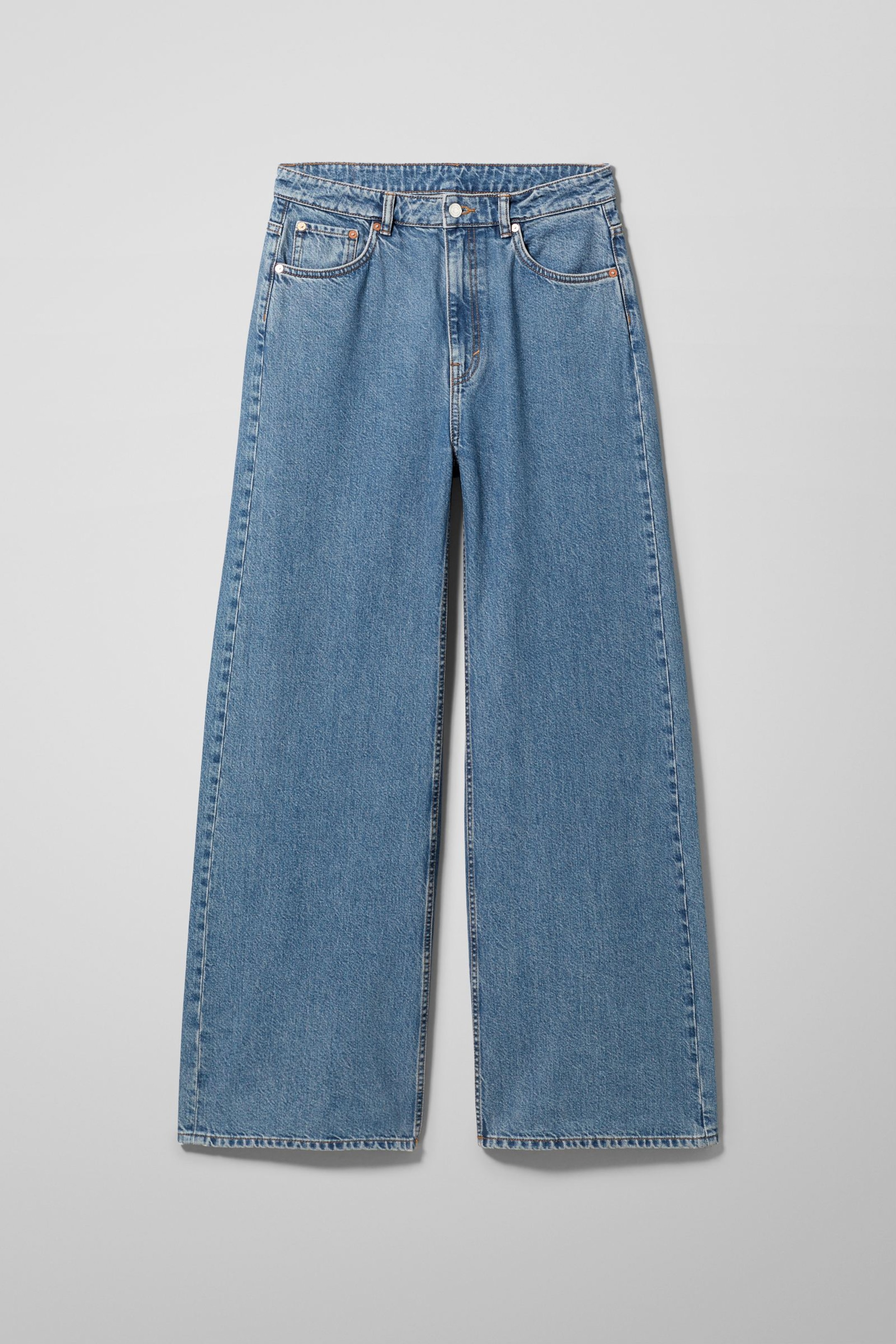 90-talsblå - Ace High Wide Jeans - 0