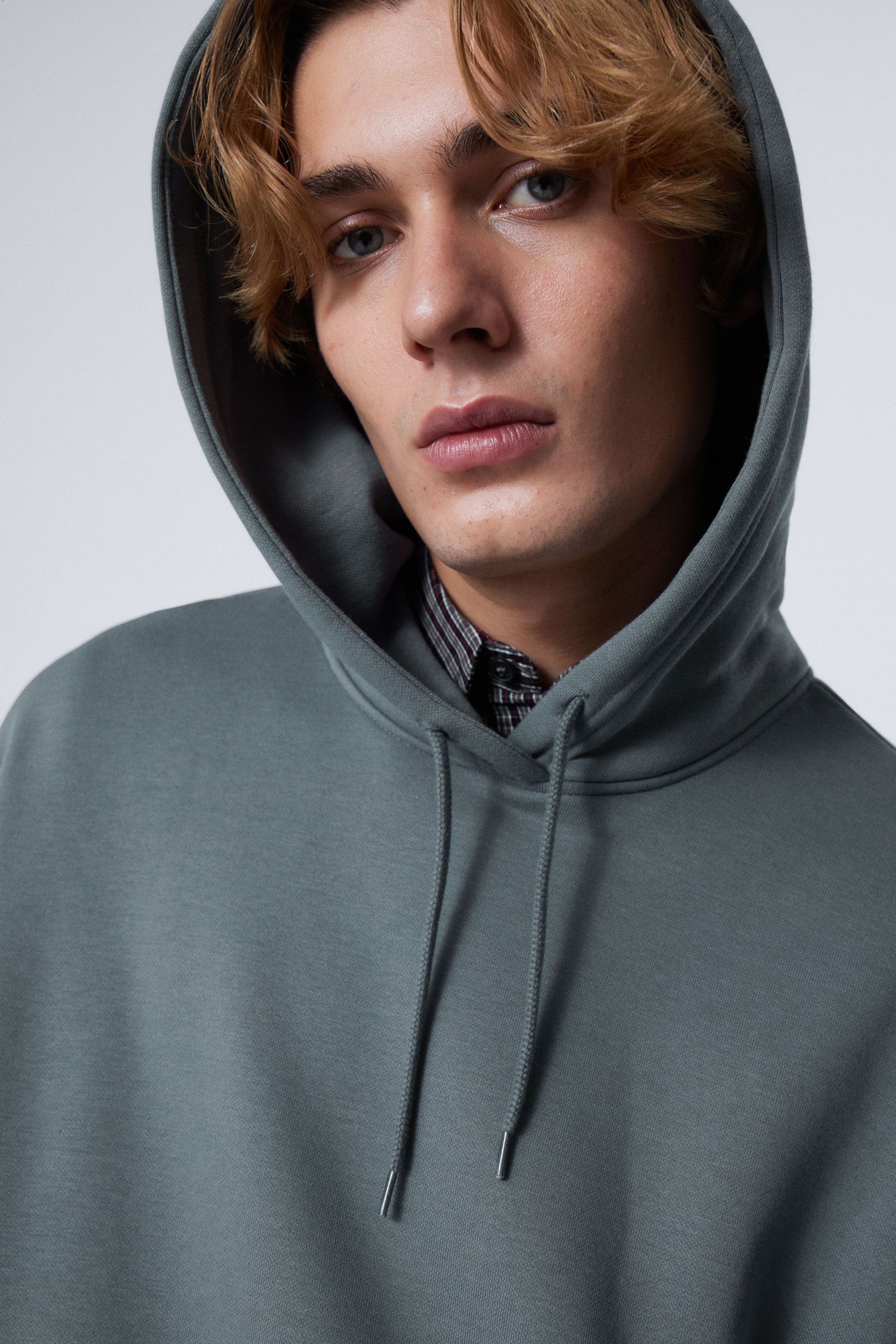 relaxed heavy hoodie Dusty Grey Weekday EU