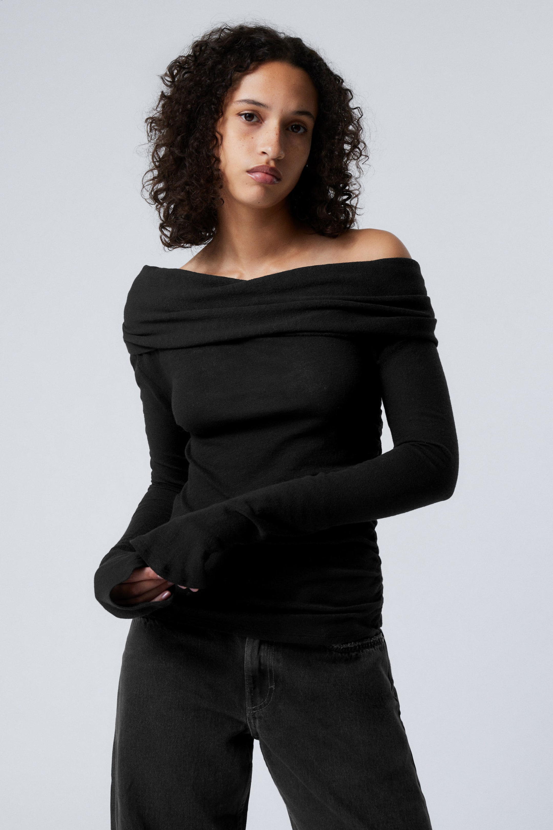 Black off the shoulder top near me online