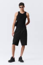 Black - Loose Fit Scuba Shorts - 0