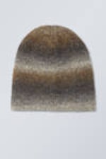 Dusty Beige - Ombre Striped Beanie - 1