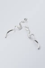 Silver-coloured - Spiral Earings - 0