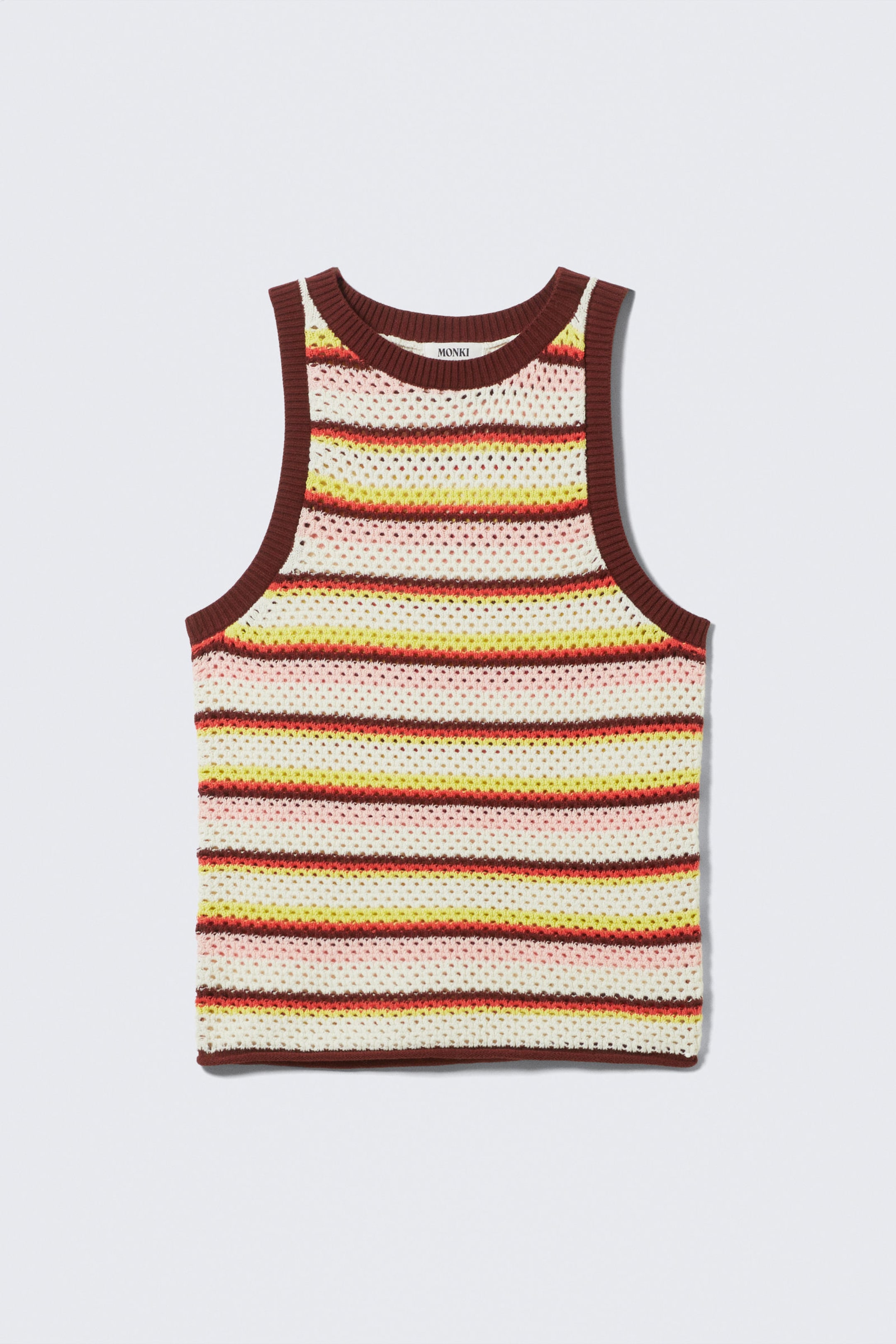 #ECE9E2 - Open-Knit Cotton Tank Top - 1