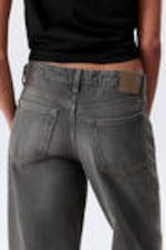 Mine Grey - Dunkelgrau - Ample Low Waist Loose Wide Leg Jeans - 3