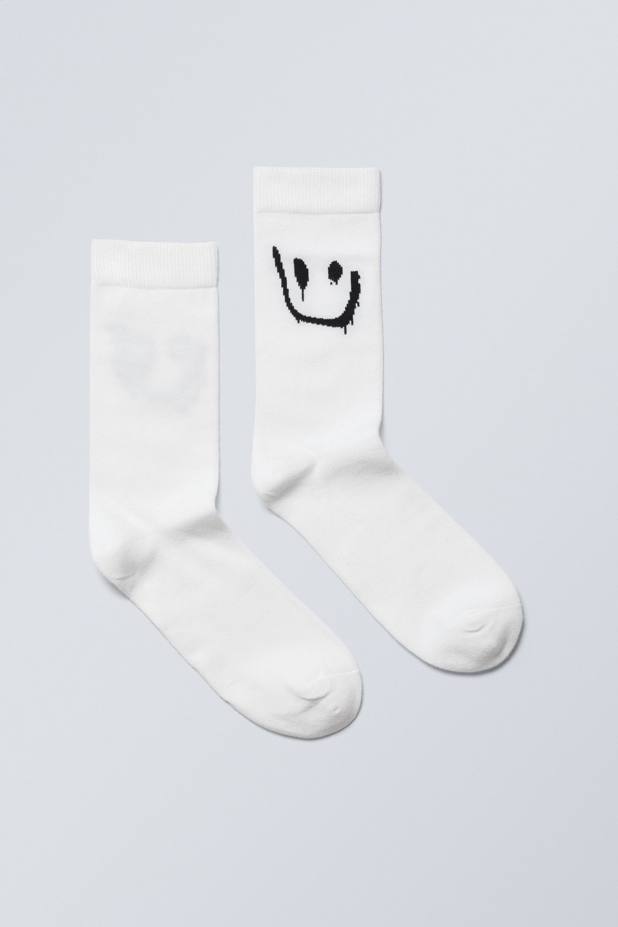 Drippy Smiley - Cotton Graphic Socks - 0