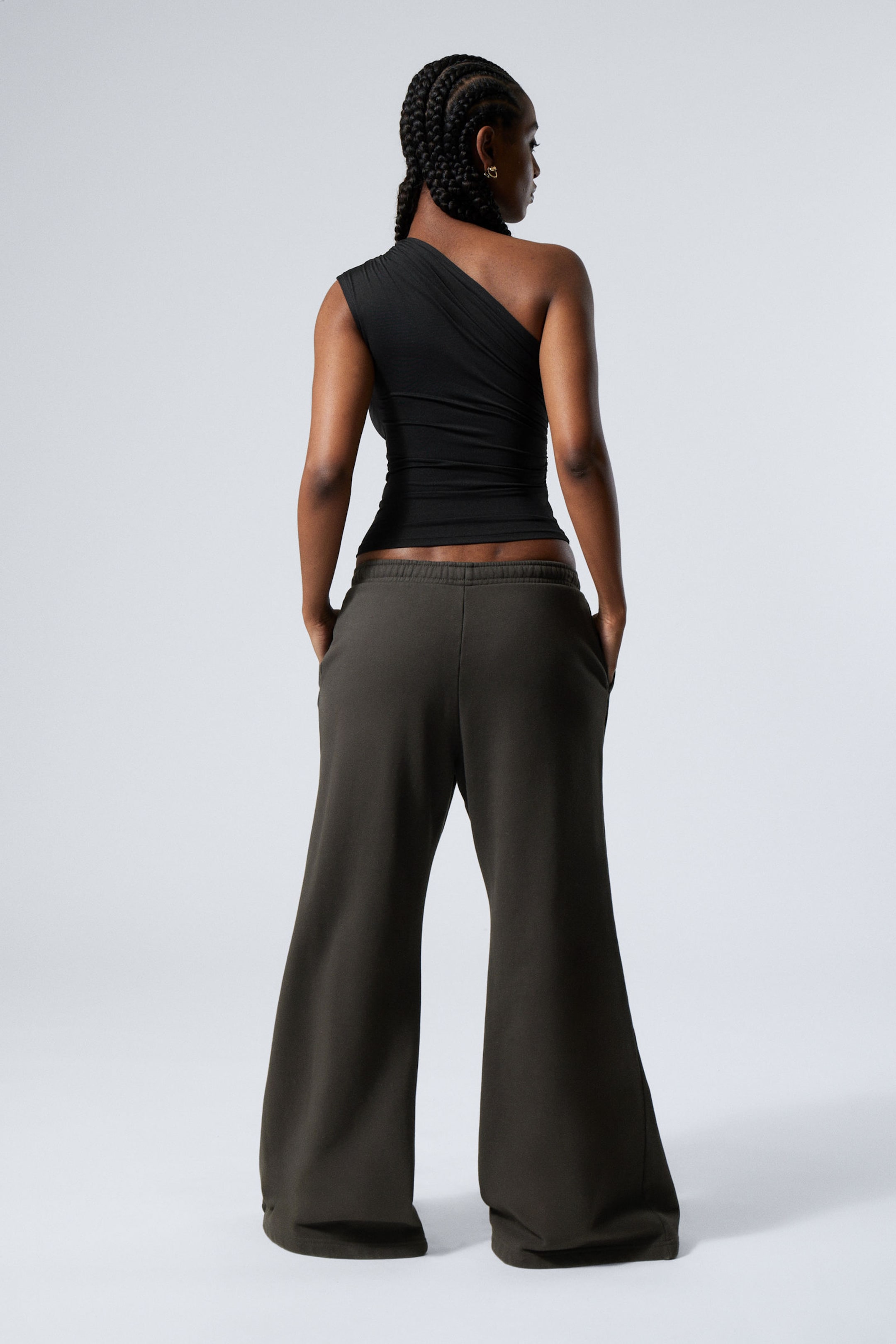 #3A3A3D - Low Relaxed Flared Heavy Sweatpants - 2