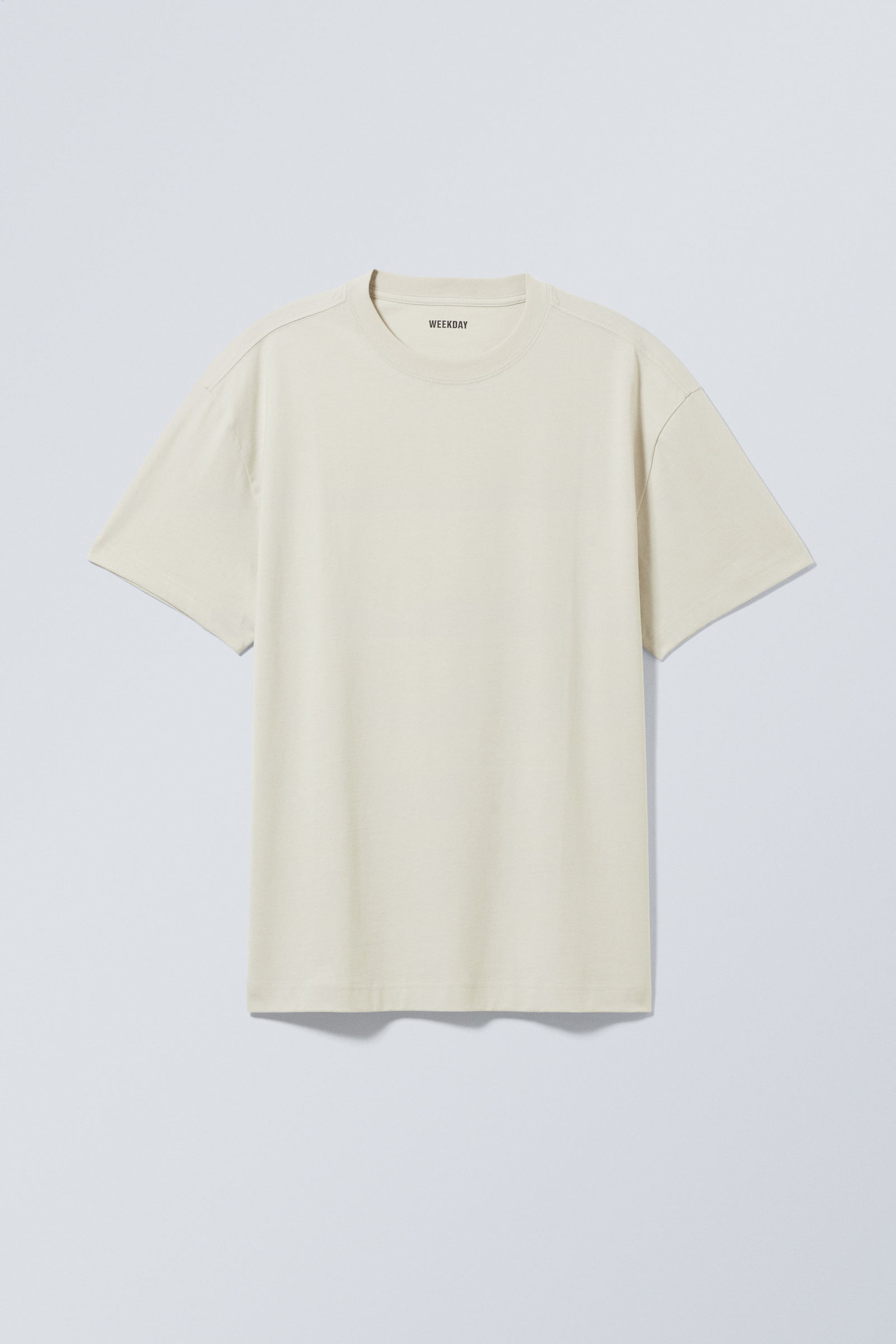 Beige - Oversized Heavyweight T-shirt - 0