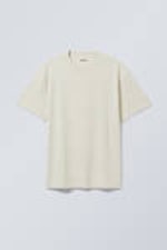 Beige - Oversized Heavyweight T-shirt - 0