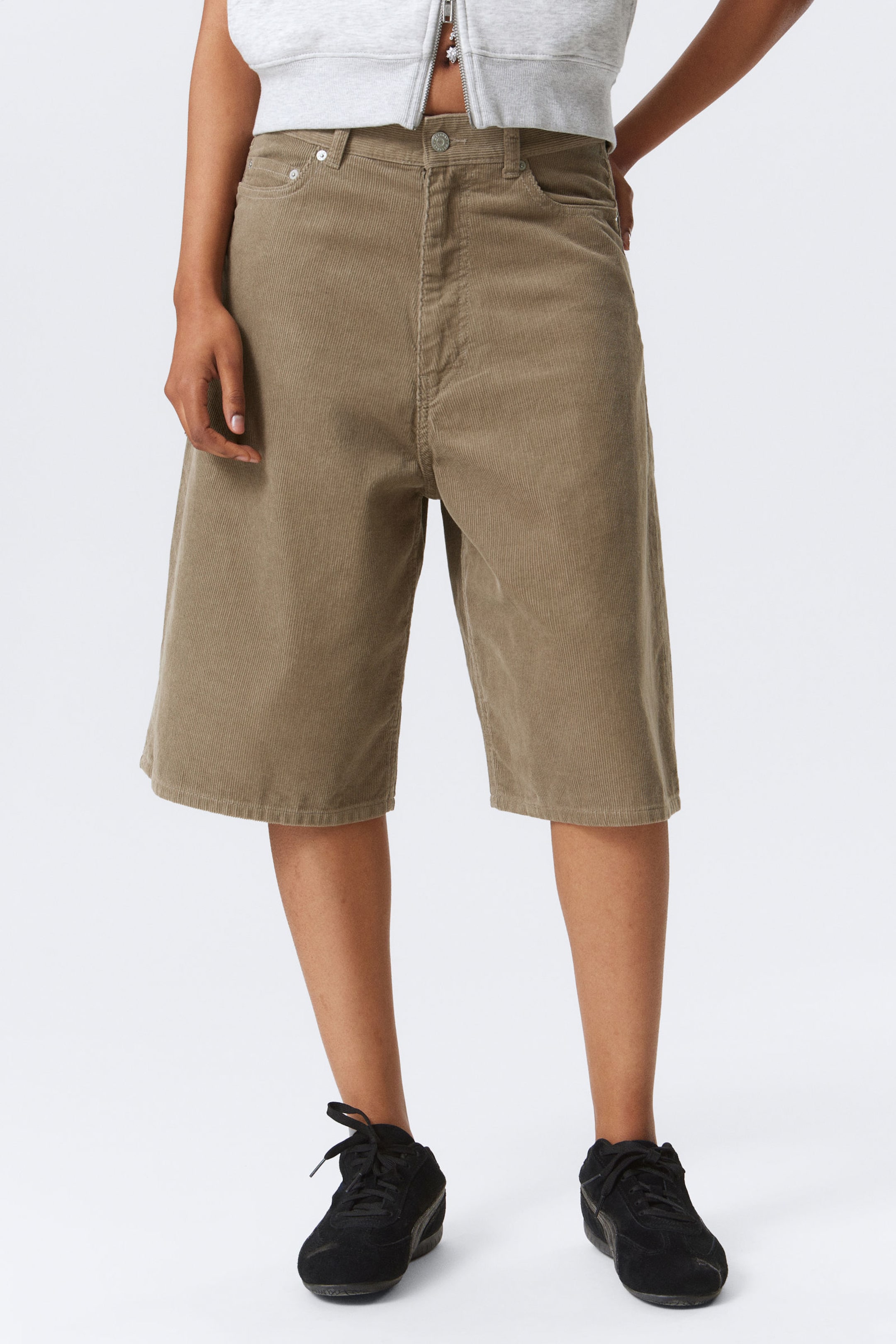 Dusty Mole - Astro Loose Baggy Corduroy Shorts - 3