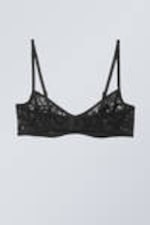 Black - Lucy Lace Underwire Bra - 1