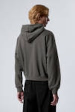 Grey - Boxy Midweight Zip Hoodie - 3