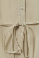 Dusty Beige - Sheer Fitted Strap Shirt - 1