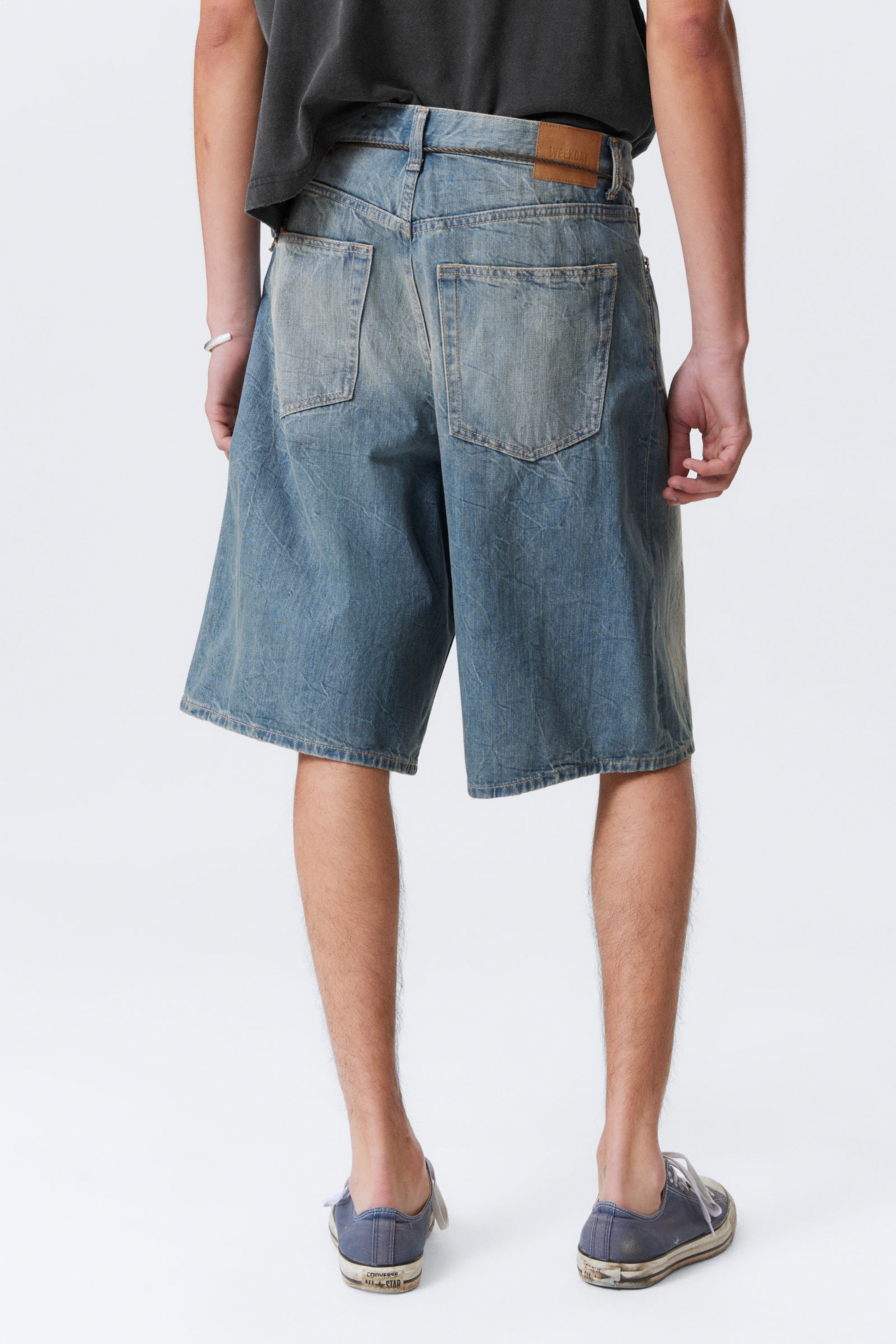 Cyan Dust - Mittelblau - Lockere Baggy-Jeansshorts Astro - 7