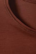 Rust - Long Sleeve Cotton Top - 4