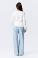 White - Soft Long-Sleeved Cotton Jersey Top - 2