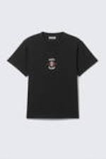 Schwarz - Pura Vida Surf Shop - Kastiges T-Shirt mit Grafikprint - 0
