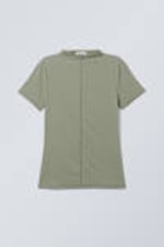 Khaki Green - Jen Mockneck Top - 0