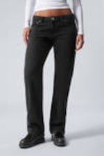 Tuned Black - Black - Arrow Low Rise Regular Straight Leg Jeans - 1