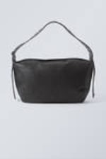 Black - Eyelet Strap Handbag - 0