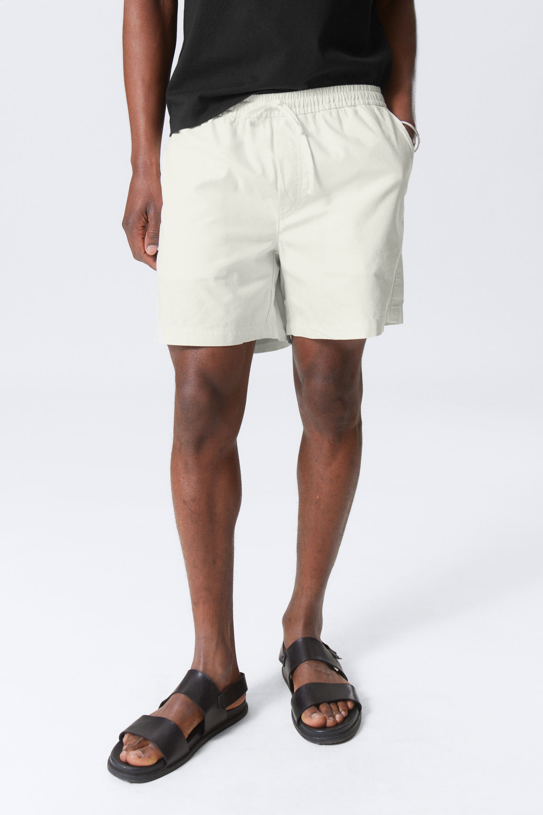 #F4F3E9 - Regular fit oxford short - 2