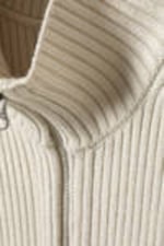 Licht taupe - Laila lang vest met ritssluiting - 1