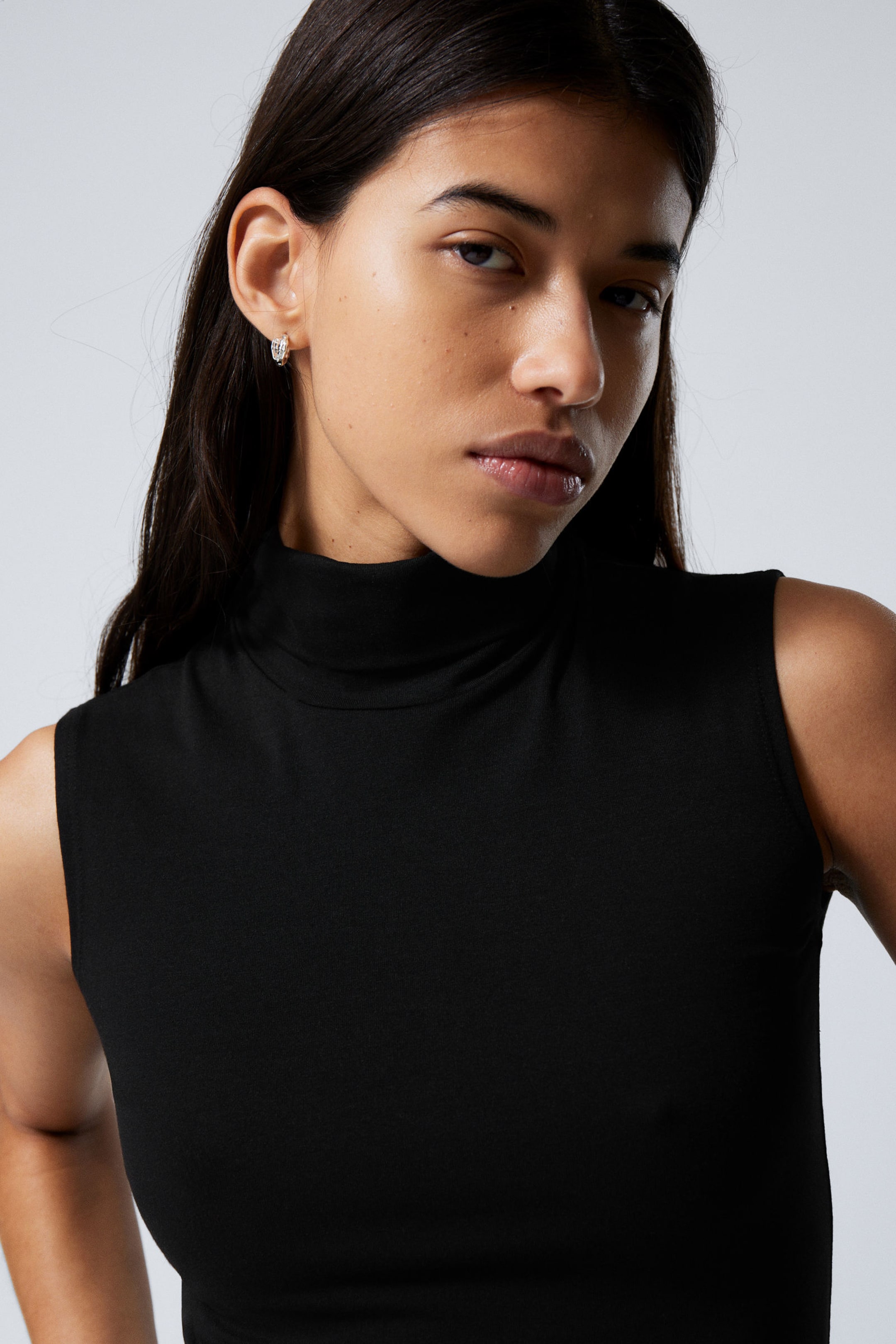 Black - Lykke Turtleneck Tank Top - 0