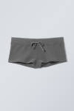 Dark Grey - Mini Towelling Shorts - 0