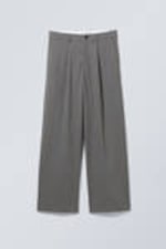 Dark Grey - Uno Loose Suit Trousers - 2