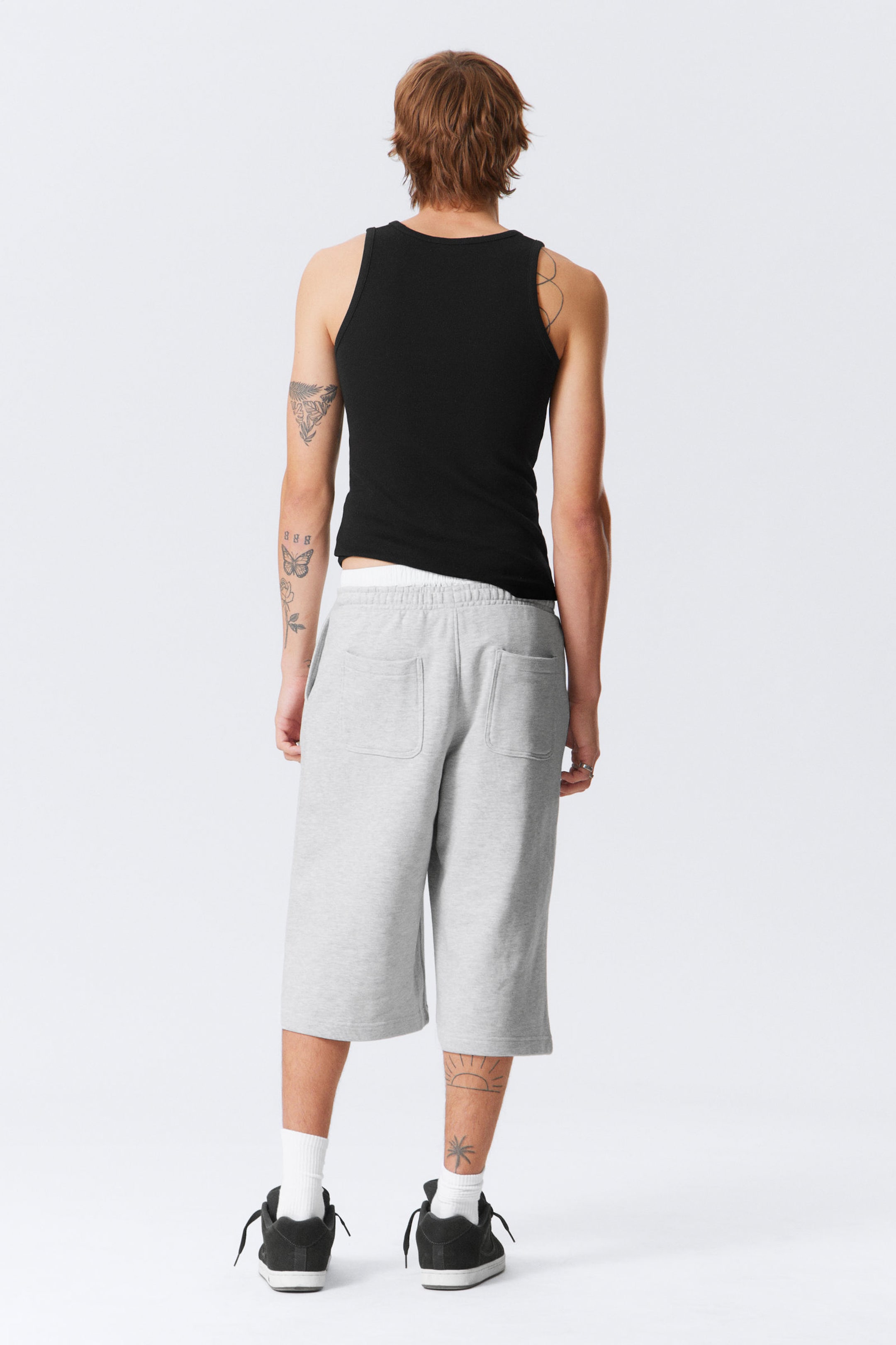 Gråmelerad - Astro lediga terry shorts - 3
