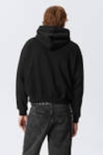 Black - Boxy Midweight Zip Hoodie - 6