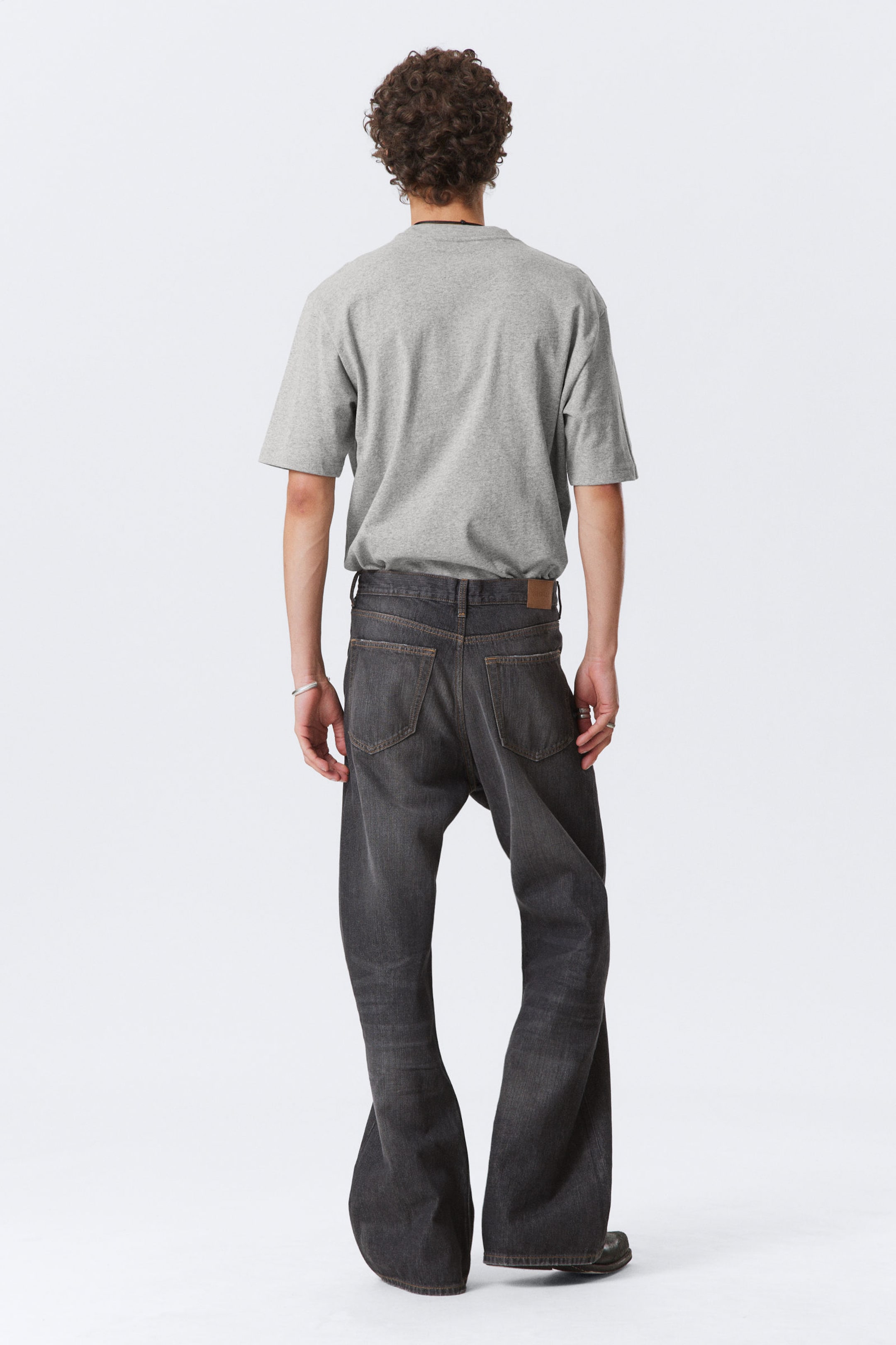 Ash Black - Black - Time Loose Bootcut Leg Jeans - 3