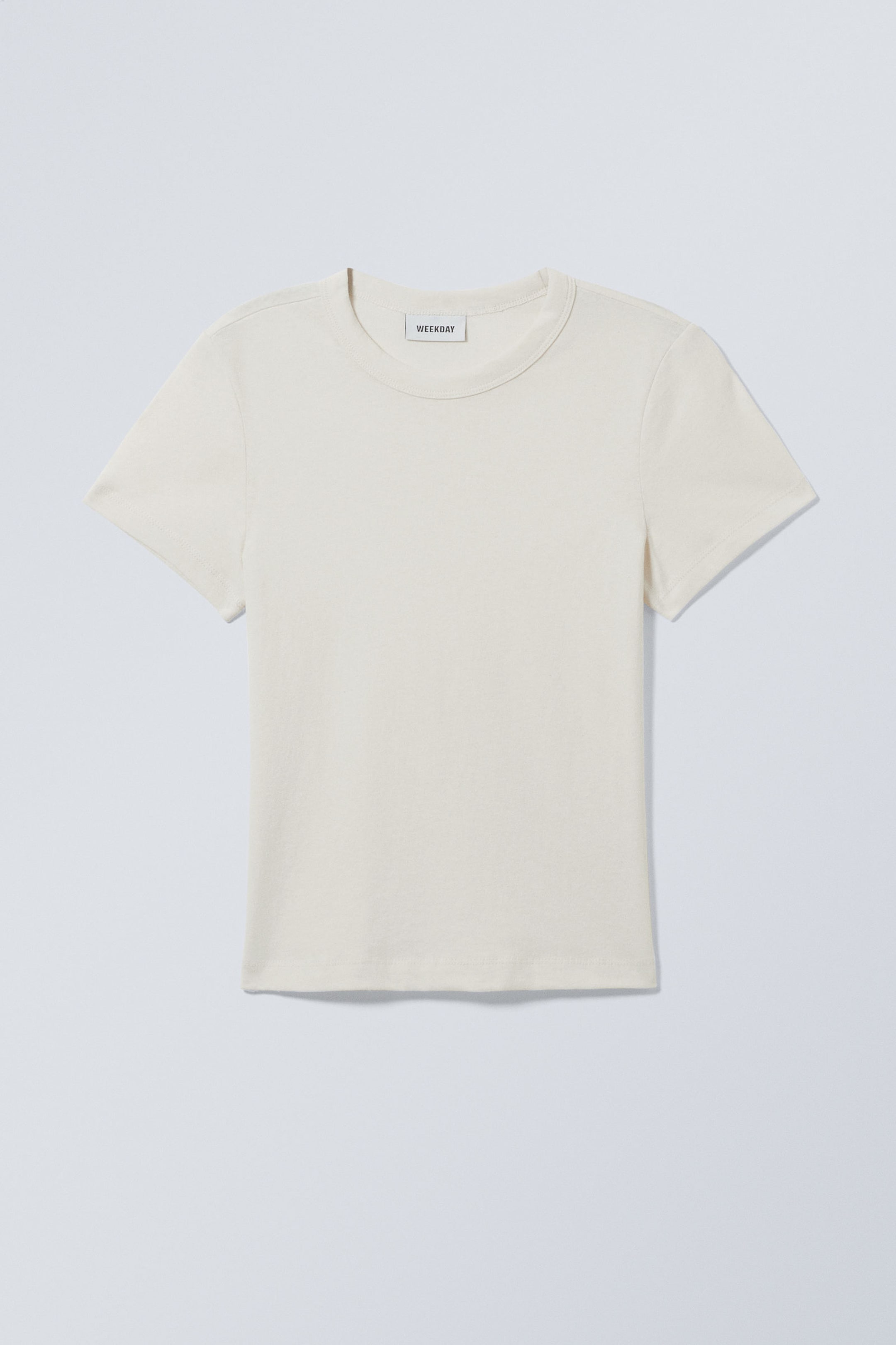 Ecru - Slim Fitted T-shirt - 0