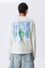White - Surf Paint - Great Boxy Graphic Long Sleeve T-shirt - 3