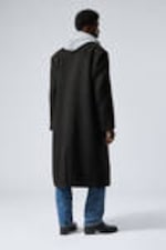 Black - Double-Breasted Wool-Blend Coat - 4