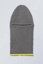 Grey + yellow hem - Bell Balaclava - 0