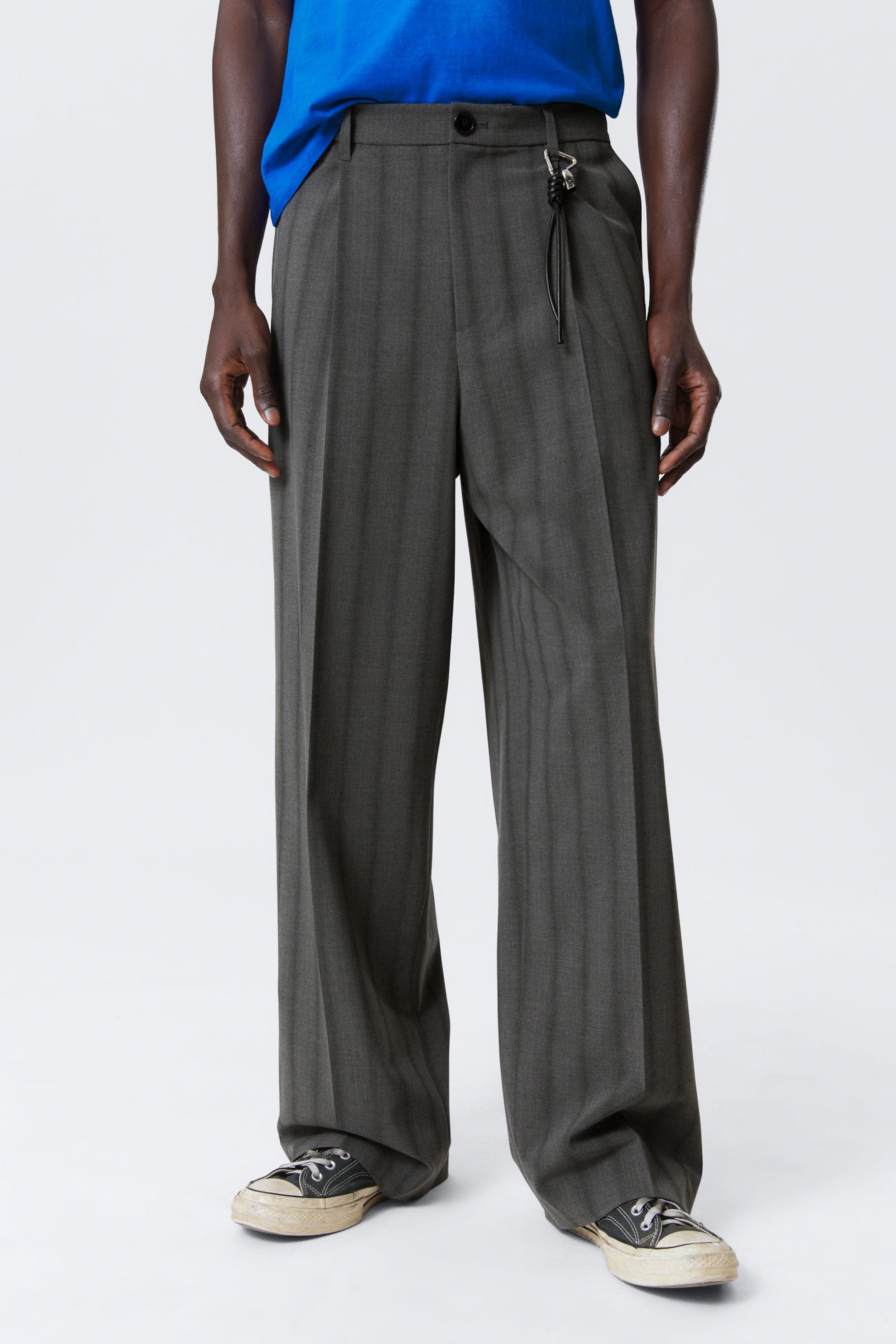 #989A96 - Uno Loose Suit Trousers - 2