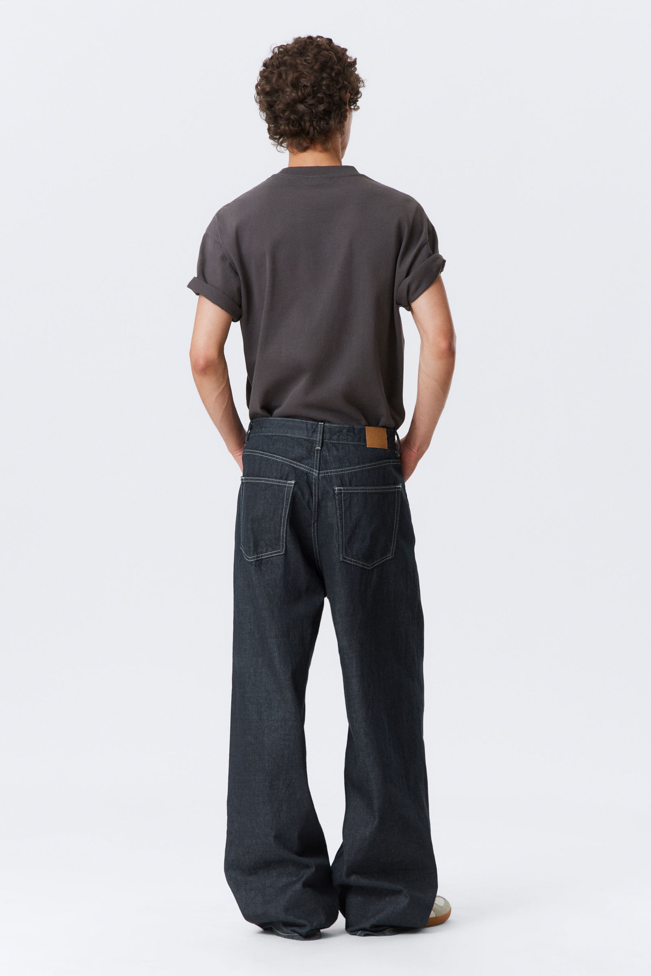 Blue Rinse - Dark Blue - Astro Loose Baggy Leg Jeans - 8
