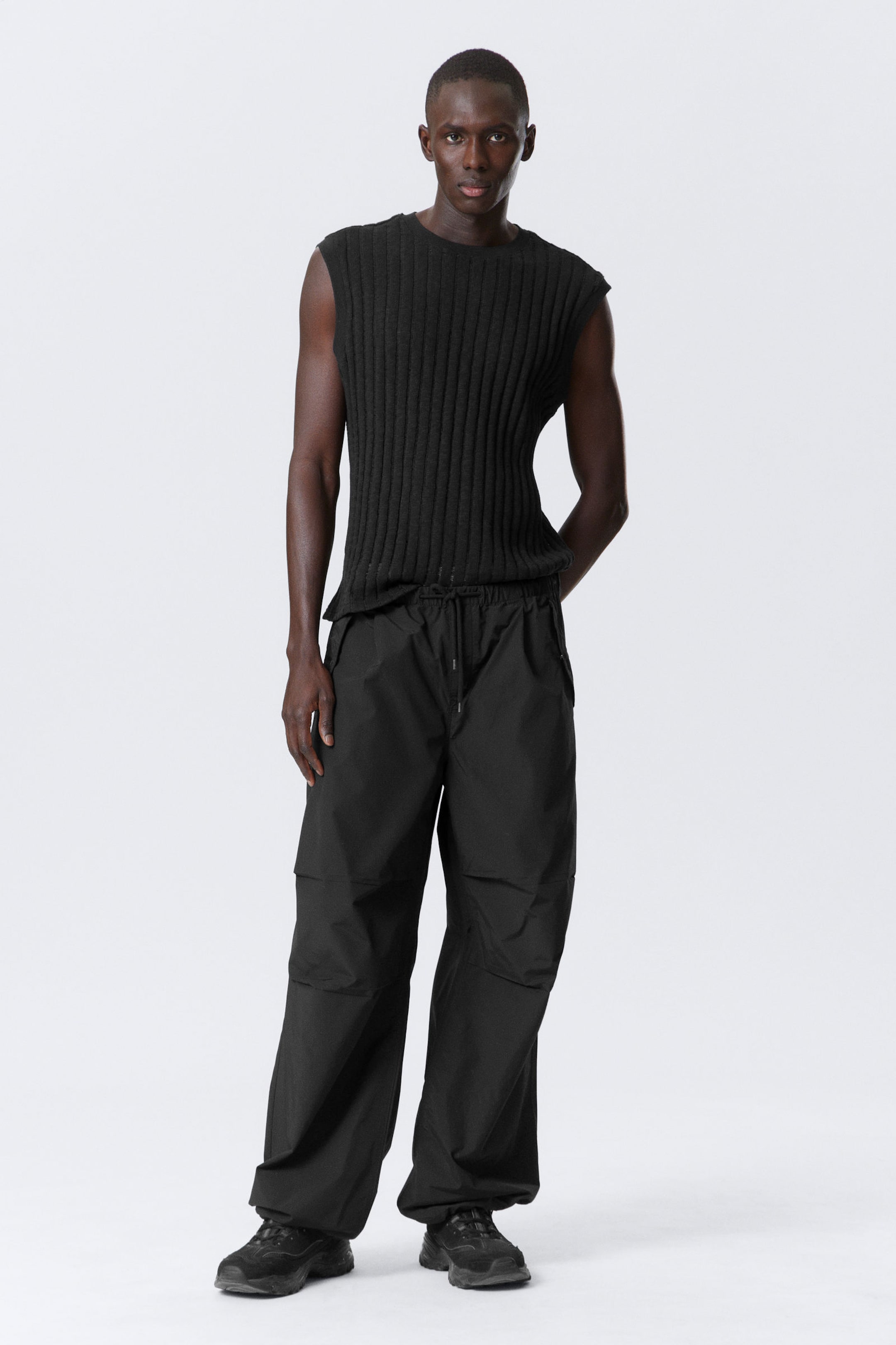 #272627 - Loose Pleated Parachute Trousers - 1