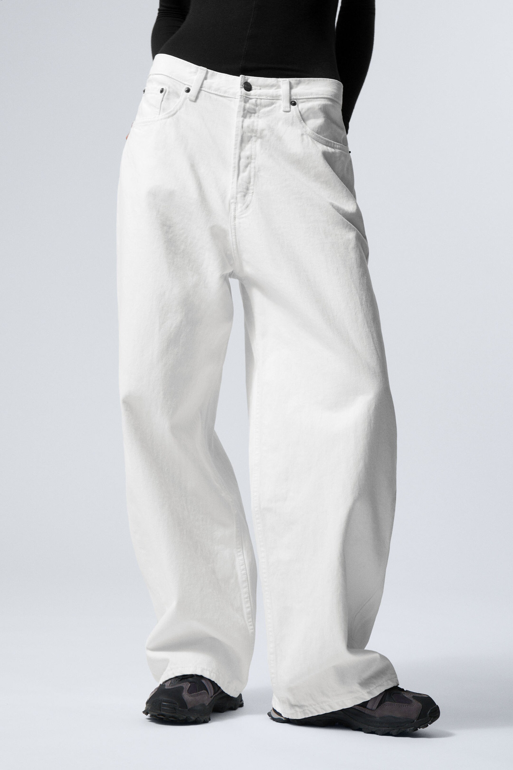 astro loose baggy leg jeans - White | Weekday EU