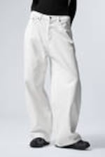 White - Astro Loose Baggy Leg Jeans - 1