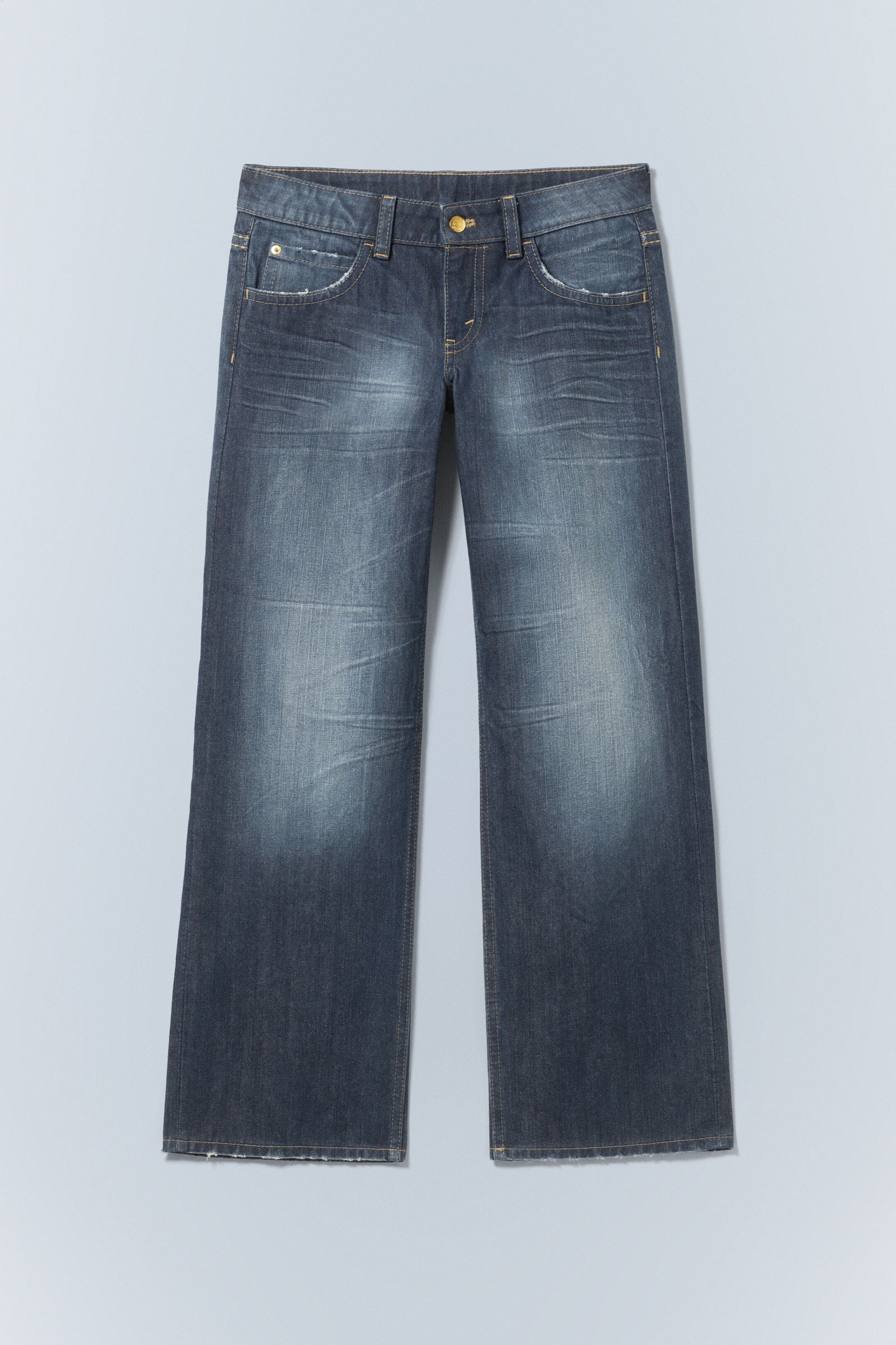 arrow low waist regular straight leg jeans - Marsh Blue