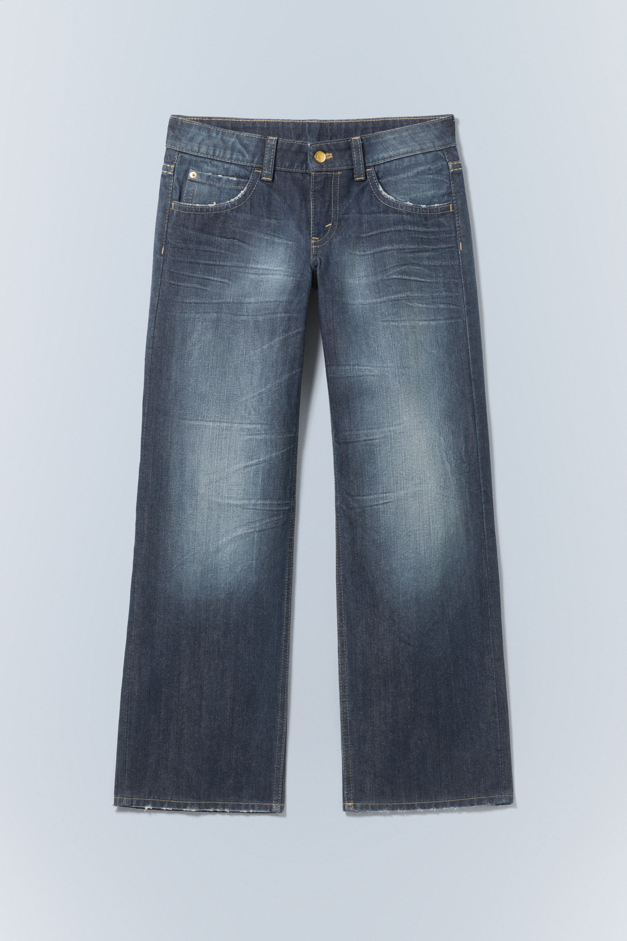 Star Blue - Anti Low Waist Regular Straight Jeans - 2