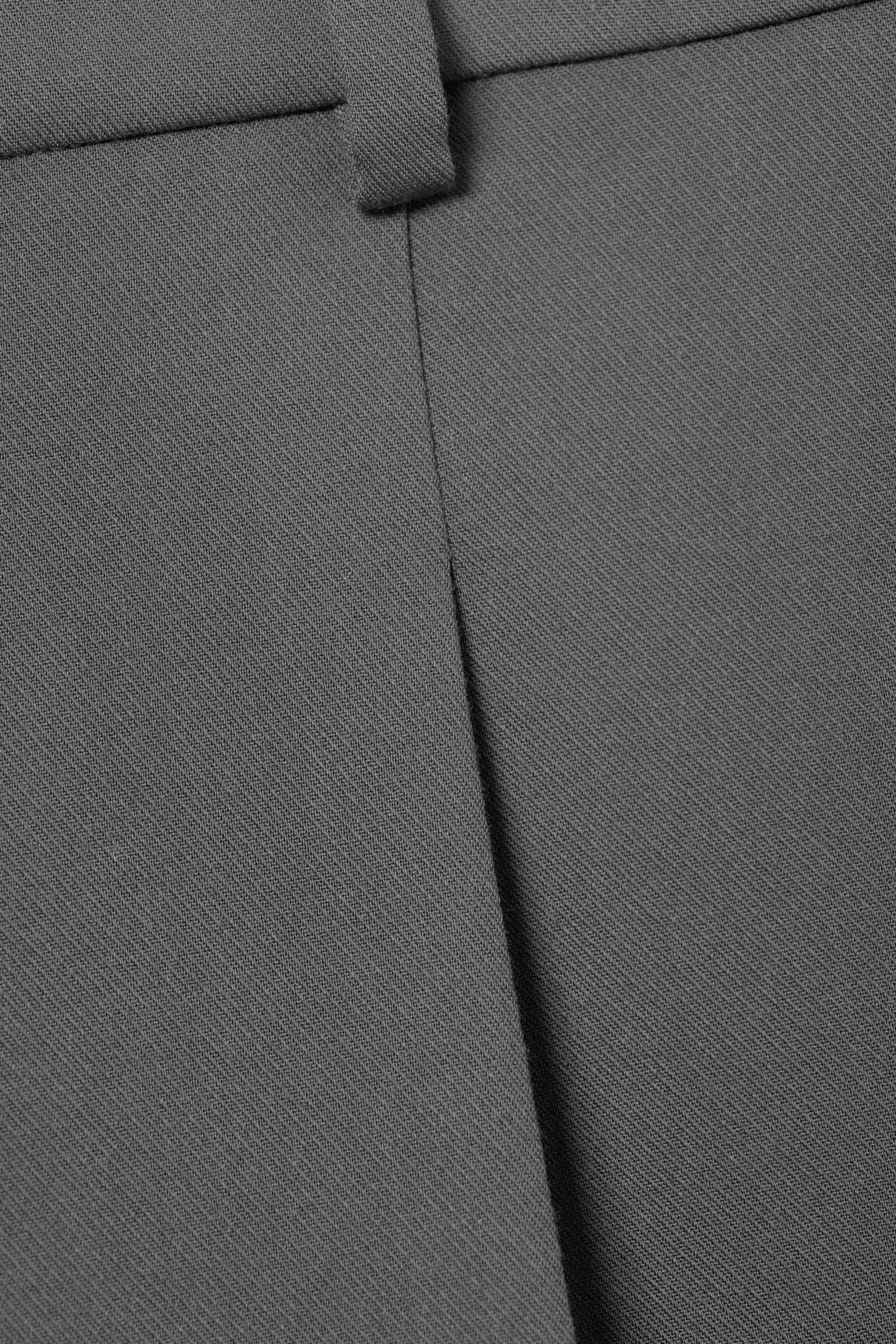 Dark Grey - Relaxed Fit Suiting Trousers - 1