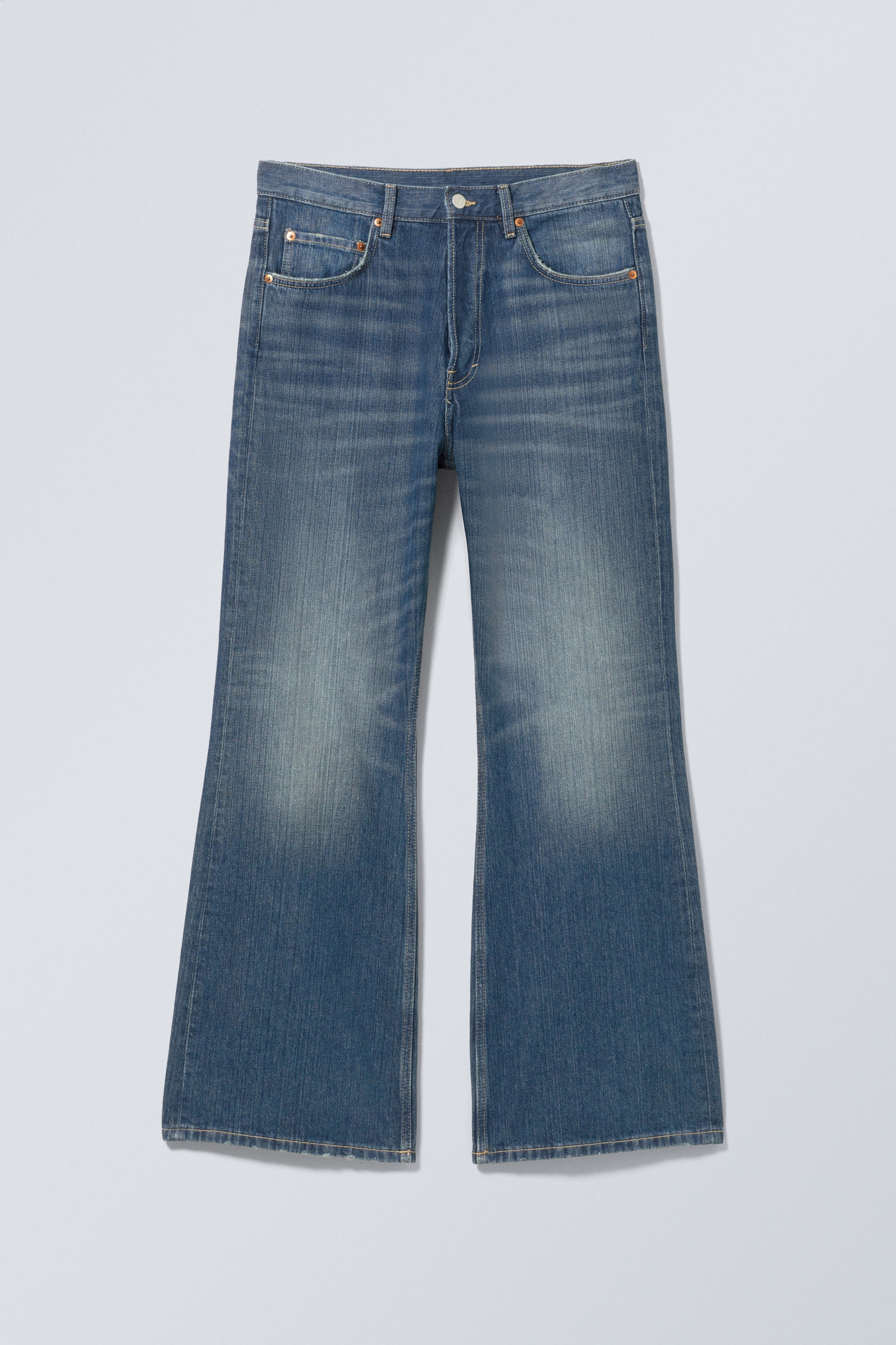 Mine Blue - Medium Blue - Time Loose Bootcut Leg Jeans - 2