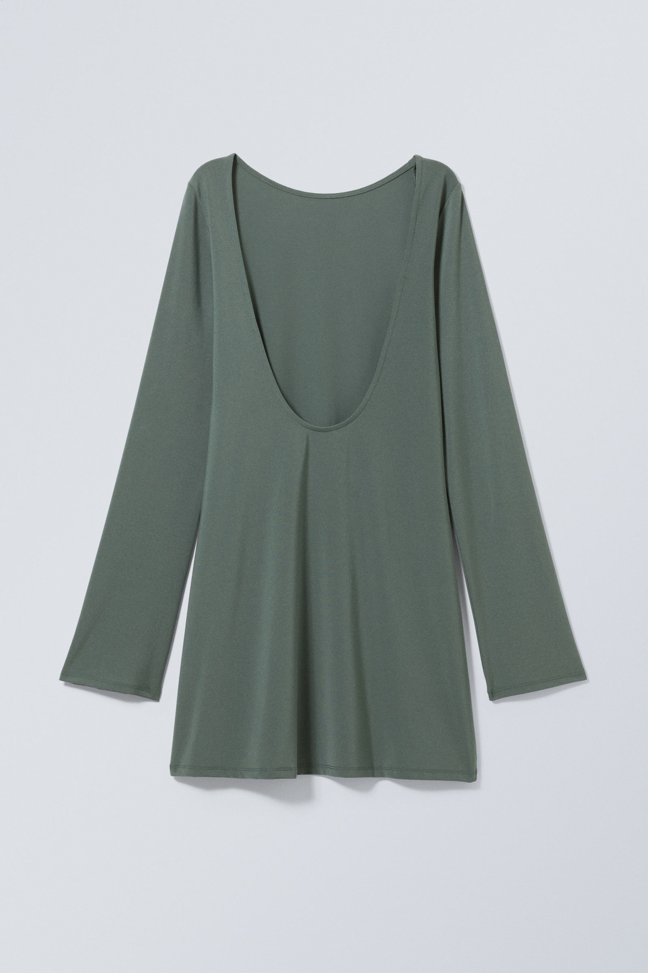 Dusty Green - Clair Open Back Mini Dress - 1