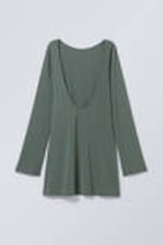 Dusty Green - Clair Open Back Mini Dress - 1