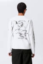 White - Big Mess - Great Boxy Graphic Long Sleeve T-shirt - 3