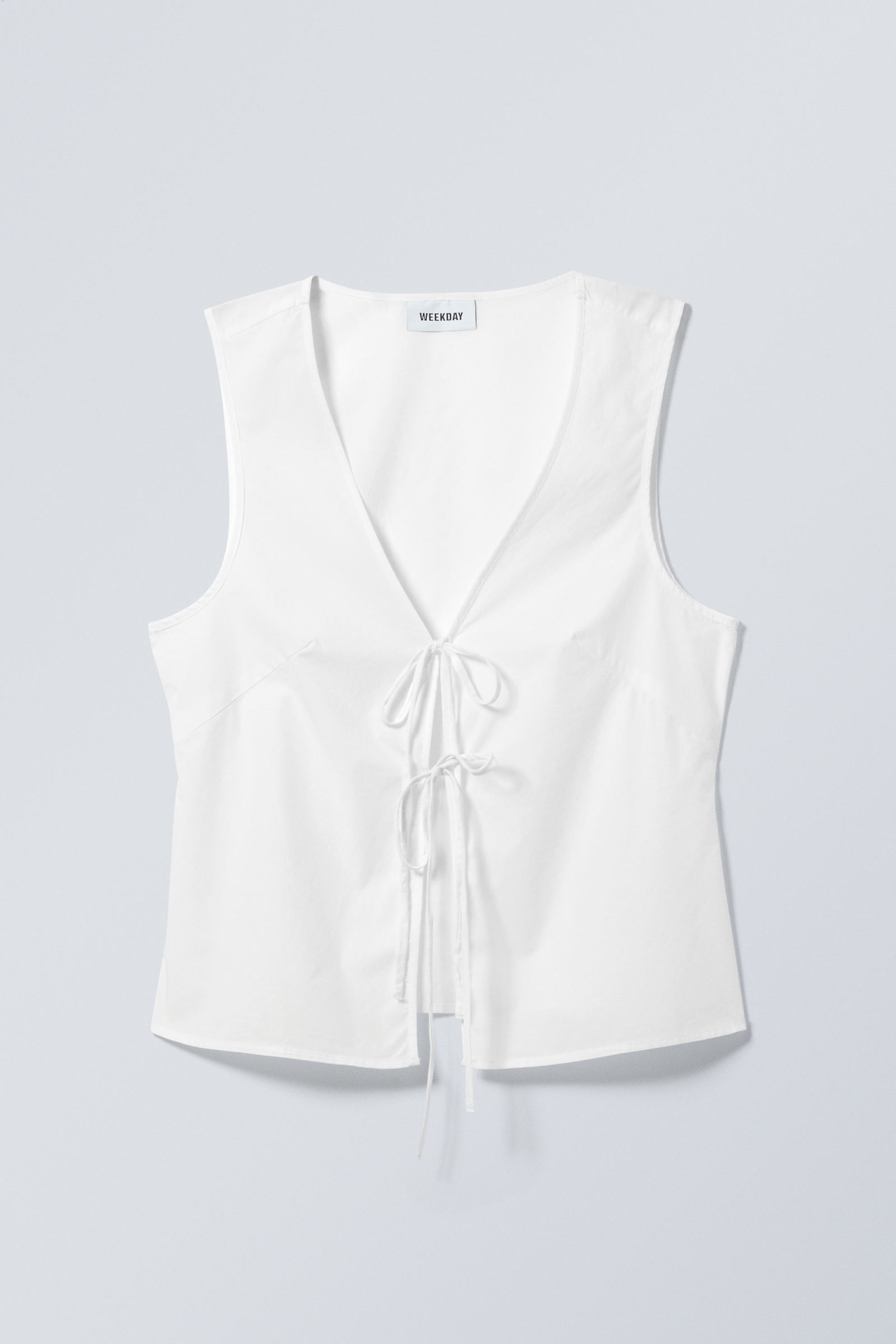 White - Fitted Vest Top - 0